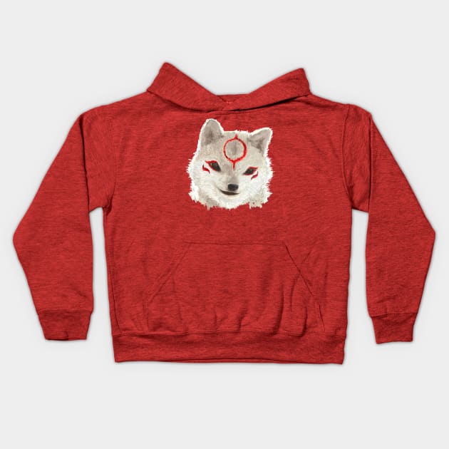 Realistic Chibiterasu Kids Hoodie by figue